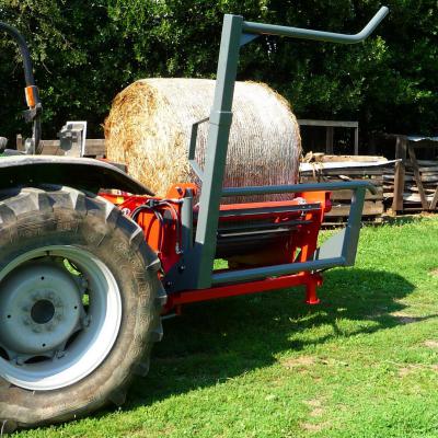 GD150FD - Dérouleuse balles rondes portée fixe sur attelage 3 points - bras de chargement - distribution à droite - GALONNIER