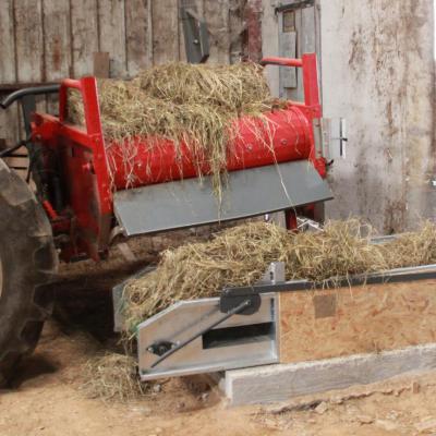 GD150FG - Dérouleuse balles rondes portée fixe sur attelage 3 points - distribution à gauche sur tapis d'alimentation - GALONNIER