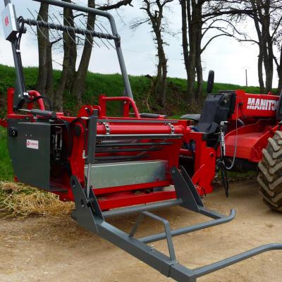 GDP150T - Dérouleuse pailleuses balles rondes à peignes pivotante portée - adaptation telescopique - bras de chargement - GALONNIER