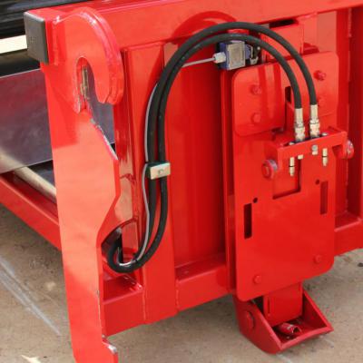 GDPE150T - Dérouleuse pailleuses balles rondes à peignes pivotante - sur pique balles - connexion automatique des coupleurs hydrauliques - GALONNIER