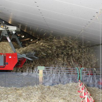 GDPS150T - Dérouleuse pailleuses balles rondes suspendue - paillage gerbe montante - GALONNIER