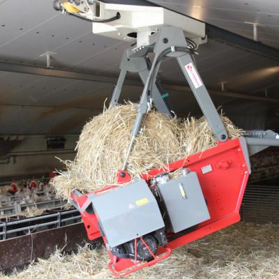 GDPS150T - Dérouleuse pailleuses balles rondes suspendue - caisse basculante pour chargement des balles - GALONNIER