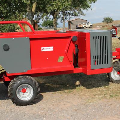 GDPDA150FA - Dérouleuse pailleuses balles rondes à disques automotrice fixe arrière - guidon type transpalette - GALONNIER